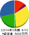 笹森電気 貸借対照表 2010年3月期