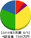 鈴鉦組 貸借対照表 2010年5月期