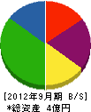 長野組 貸借対照表 2012年9月期
