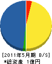 中川道路土木 貸借対照表 2011年5月期