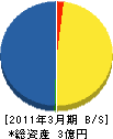 上野建材 貸借対照表 2011年3月期