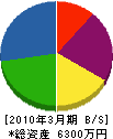 小田建設 貸借対照表 2010年3月期