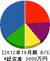 安田組 貸借対照表 2012年10月期