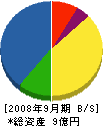 大乗技建日本 貸借対照表 2008年9月期