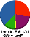 ＊田 貸借対照表 2011年9月期