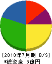 ミヤジマ技研 貸借対照表 2010年7月期