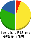 増田設備工業 貸借対照表 2012年10月期