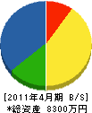 牛田水道 貸借対照表 2011年4月期