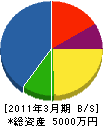 角田建設 貸借対照表 2011年3月期