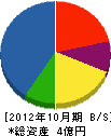 三竹工業 貸借対照表 2012年10月期