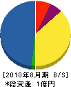 清須組 貸借対照表 2010年8月期