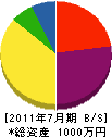 丸竹中村電機商会 貸借対照表 2011年7月期