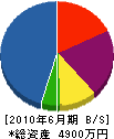 恵谷石材店 貸借対照表 2010年6月期
