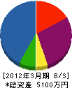 川之江電設 貸借対照表 2012年3月期