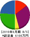 織田 貸借対照表 2010年6月期