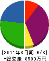 松田塗装店 貸借対照表 2011年8月期