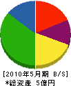 藤田土木 貸借対照表 2010年5月期