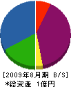 青木工務店 貸借対照表 2009年8月期