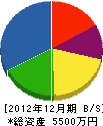 富山管工 貸借対照表 2012年12月期