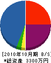 新興電気商会 貸借対照表 2010年10月期