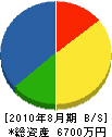 鎌田電機 貸借対照表 2010年8月期