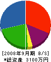 岡崎ポンプ機電 貸借対照表 2008年9月期