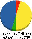 中西造園 貸借対照表 2009年12月期
