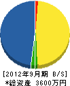 須藤設備工業 貸借対照表 2012年9月期