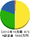 飯田庭園 貸借対照表 2012年10月期