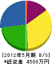 角田産業 貸借対照表 2012年5月期