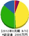 坂本商店 貸借対照表 2012年8月期