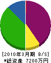 佐竹工業 貸借対照表 2010年3月期