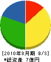 川浪電気工事 貸借対照表 2010年8月期