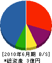 ヤシマ建設 貸借対照表 2010年6月期