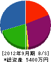 きんきグリーン 貸借対照表 2012年9月期