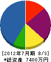 永井道路 貸借対照表 2012年7月期