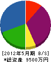 田辺工業 貸借対照表 2012年5月期