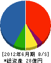鵜沢建設 貸借対照表 2012年6月期