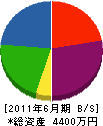 浅野組 貸借対照表 2011年6月期