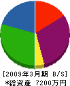 美工舎塗装工業 貸借対照表 2009年3月期