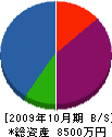 韮山水道設備 貸借対照表 2009年10月期