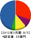 菱星システム 貸借対照表 2012年3月期