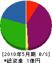 萩原建設 貸借対照表 2010年5月期