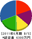 松本設備 貸借対照表 2011年6月期