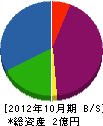 参武興業 貸借対照表 2012年10月期
