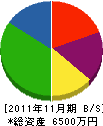 日本測地 貸借対照表 2011年11月期