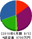 青山工事店 貸借対照表 2010年6月期