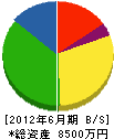 三浦ポンプセンター 貸借対照表 2012年6月期