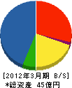 東日本バンドー 貸借対照表 2012年3月期