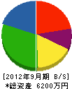 瀬口綜合設備 貸借対照表 2012年9月期